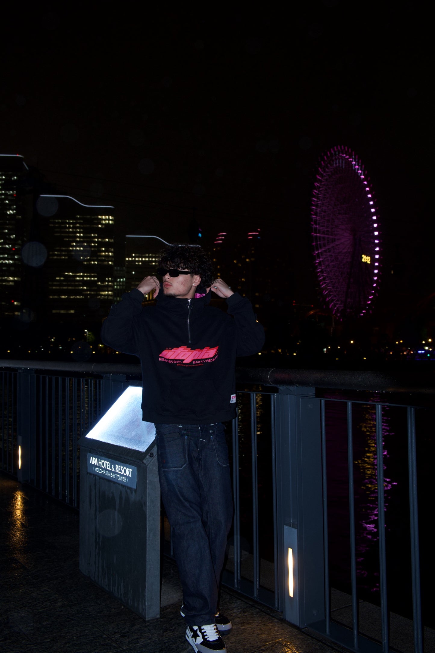 Utopia "Shibuya Nights" Quarter-Zip Ninja Hoodie